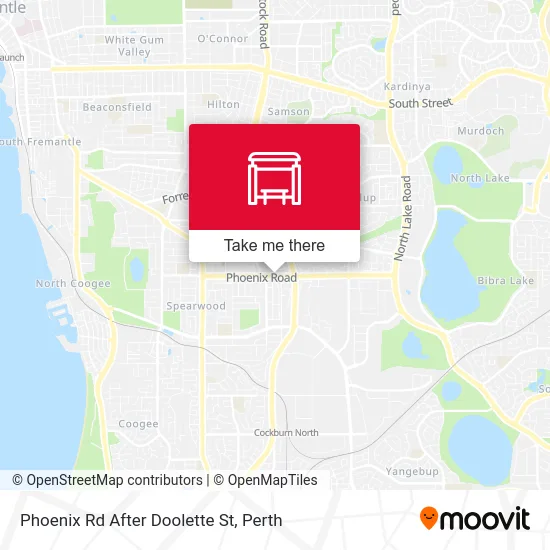 Mapa Phoenix Rd After Doolette St