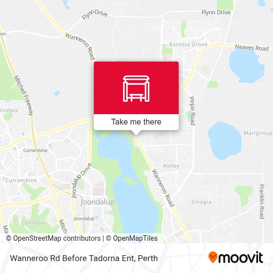 Mapa Wanneroo Rd Before Tadorna Ent