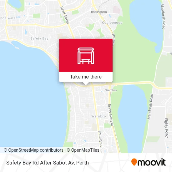 Mapa Safety Bay Rd After Sabot Av