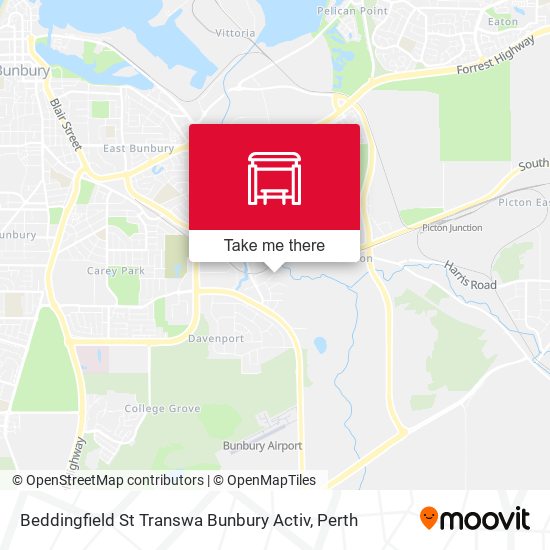 Beddingfield St Transwa Bunbury Activ map
