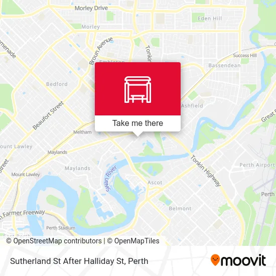 Mapa Sutherland St After Halliday St