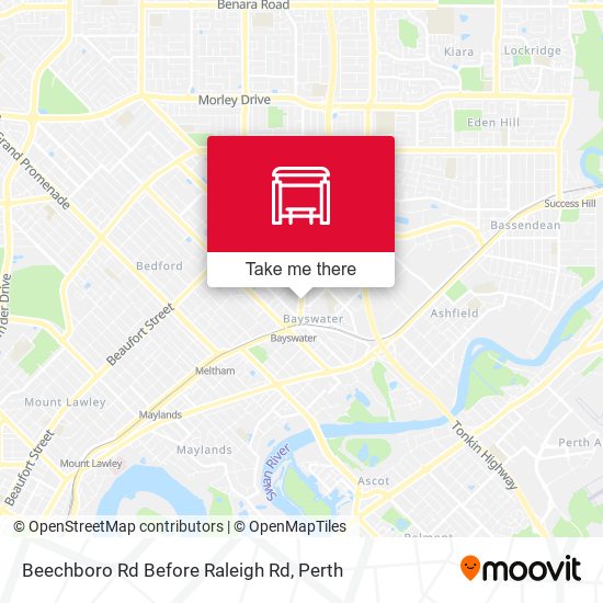 Beechboro Rd Before Raleigh Rd map