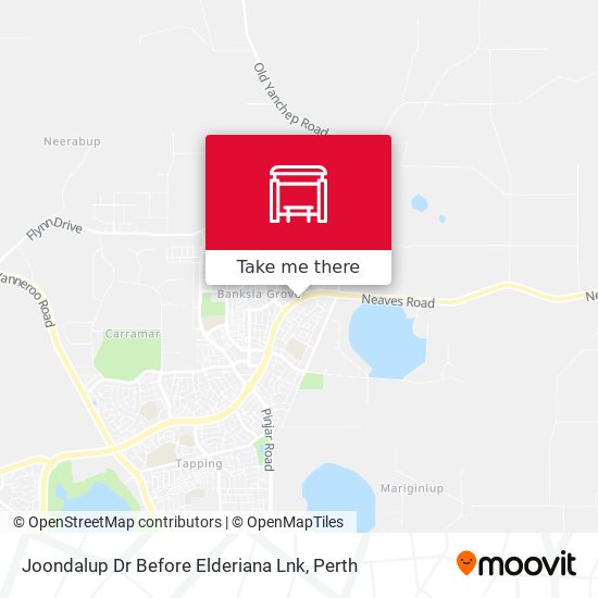 Joondalup Dr Before Elderiana Lnk map