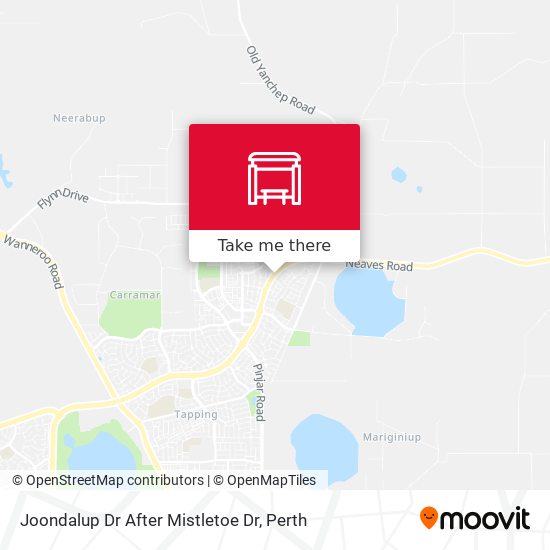Joondalup Dr After Mistletoe Dr map