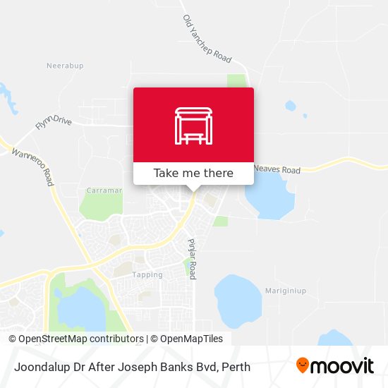 Joondalup Dr After Joseph Banks Bvd map