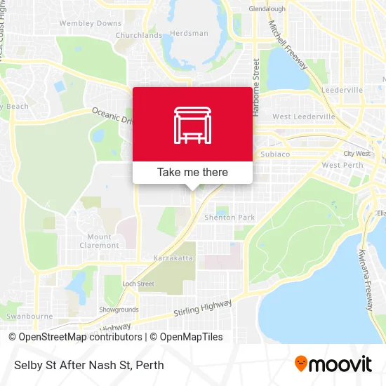 Mapa Selby St After Nash St