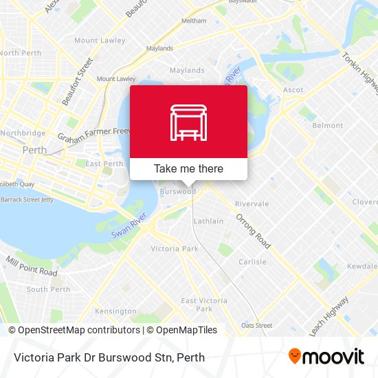 Victoria Park Dr Burswood Stn map