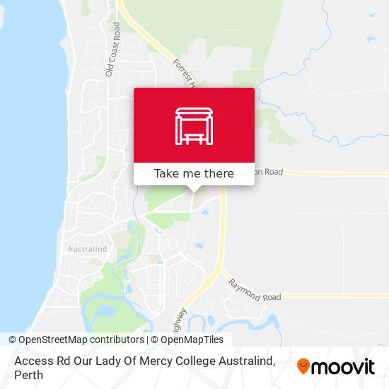 Access Rd Our Lady Of Mercy College Australind map