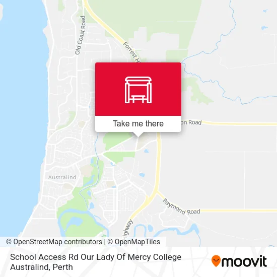 School Access Rd Our Lady Of Mercy College Australind map