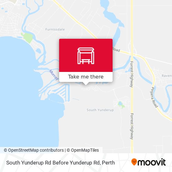 South Yunderup Rd Before Yunderup Rd map