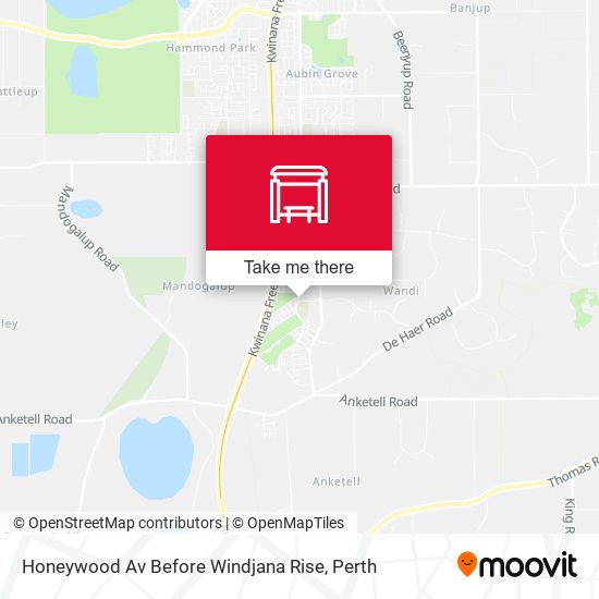 Honeywood Av Before Windjana Rise map