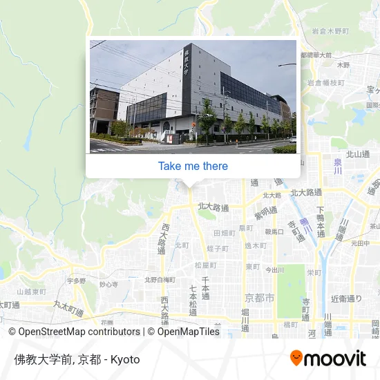 佛教大学前 map