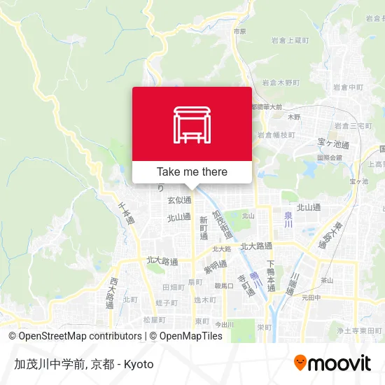 加茂川中学前 map