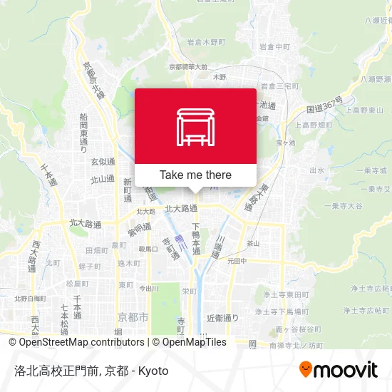 洛北高校正門前 map