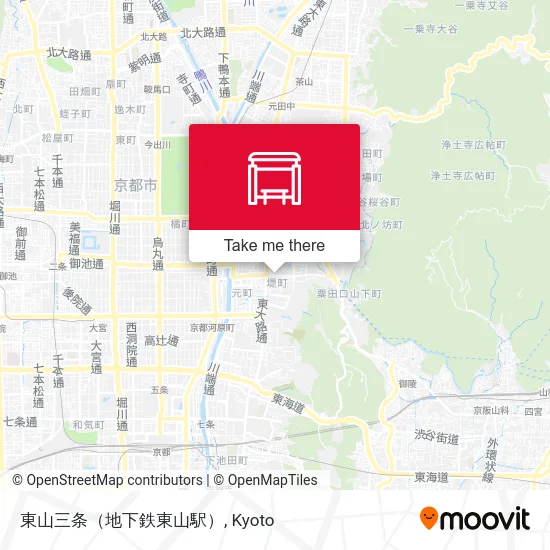 Higashiyama Sanjo (Higashiyama Station) map