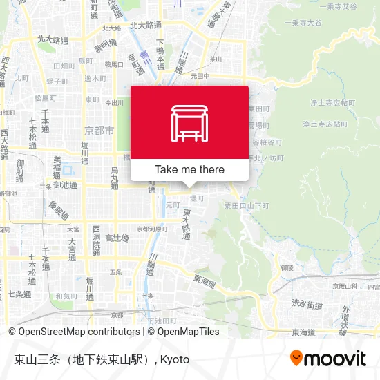 Higashiyama Sanjo (Higashiyama Station) map