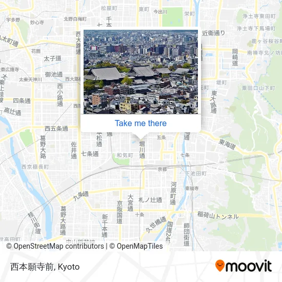 Nishi Honganji-mae map