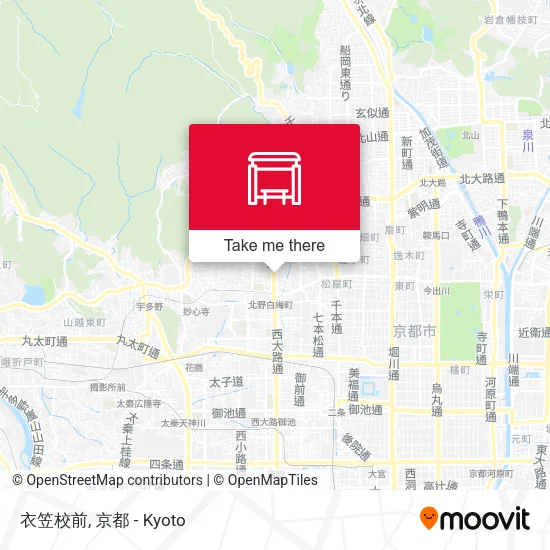 衣笠校前 map
