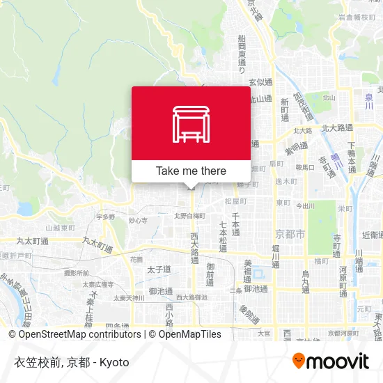 衣笠校前 map