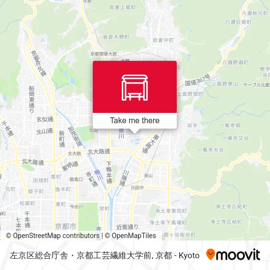 左京区総合庁舎・京都工芸繊維大学前 map