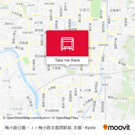 梅小路公園・Ｊｒ梅小路京都西駅前 map
