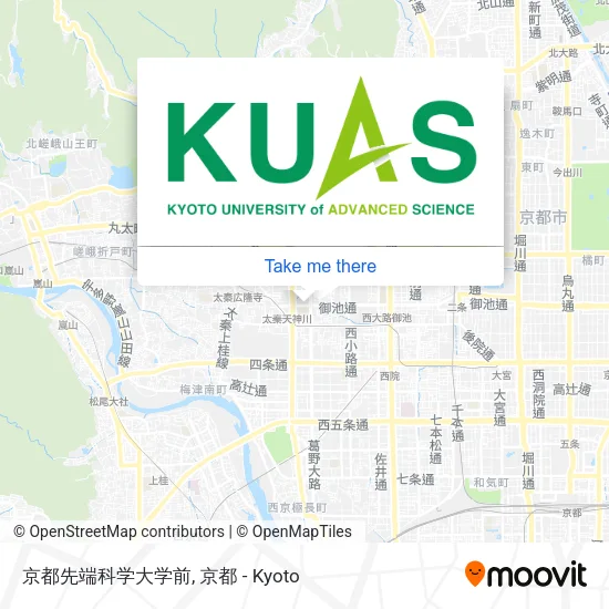 Kyoto University of Advanced Science map