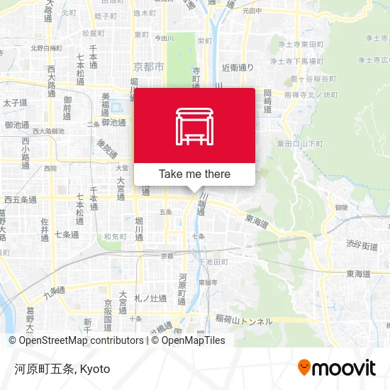 Kawaramachi Gojo map