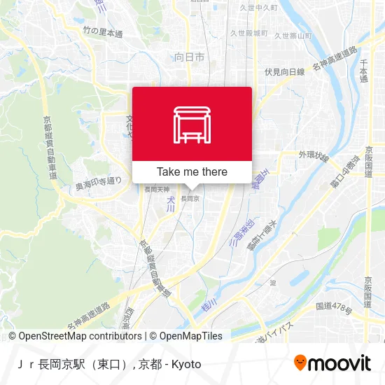 JR Nagaokakyo Station (East Exit) map