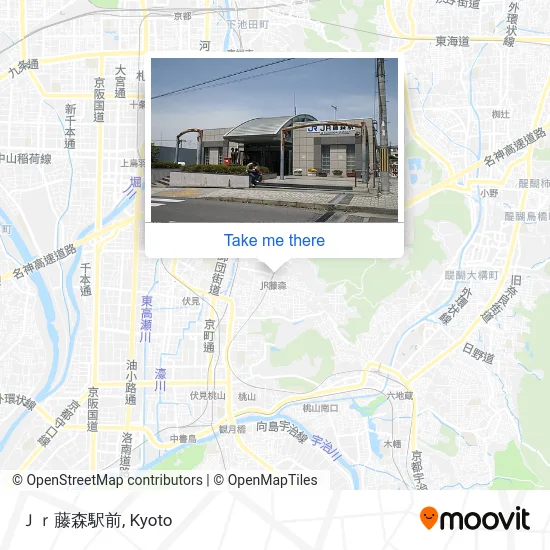 JR Fujimori Station Front map