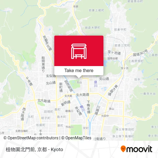 植物園北門前 map