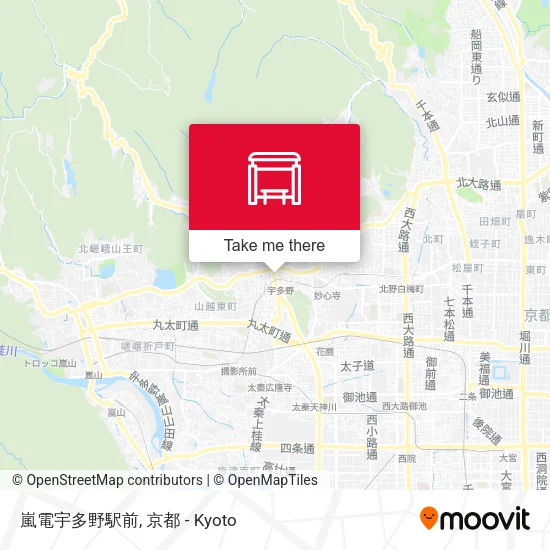 嵐電宇多野駅前 map
