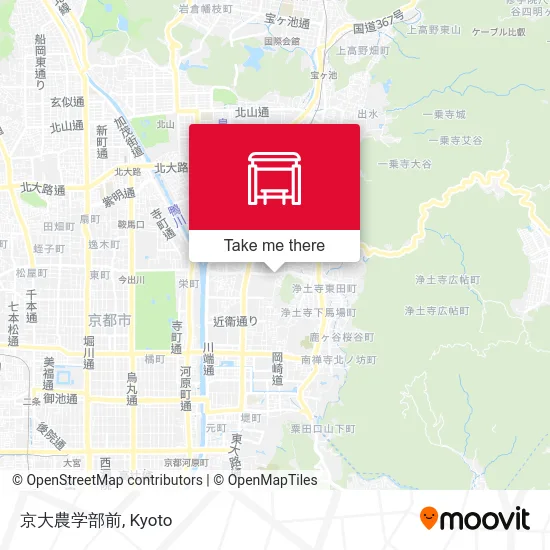 Kyoto University Agriculture-mae map