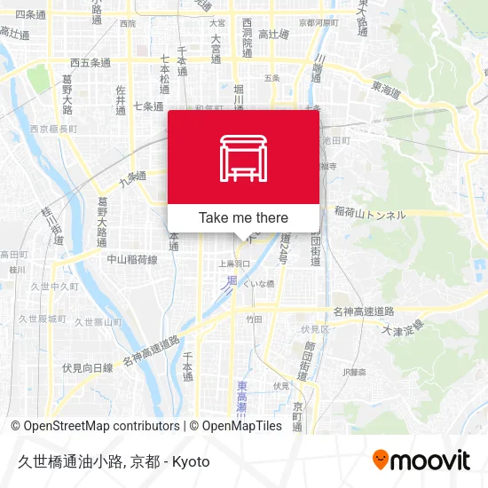 Kuze Bridge Aburanokoji map