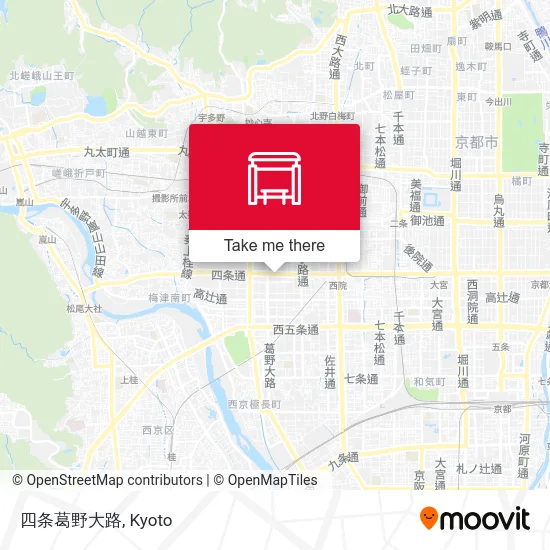 Shijo Katsura Oji map