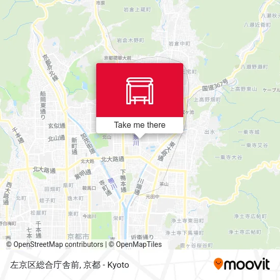 左京区総合庁舎前 map