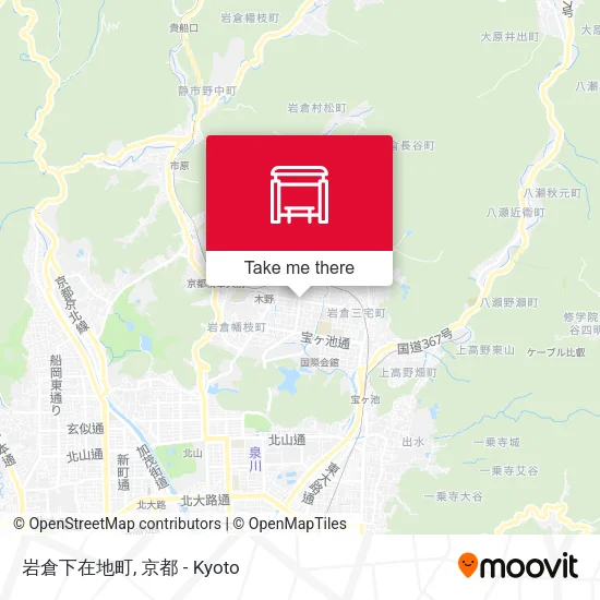 岩倉下在地町 map