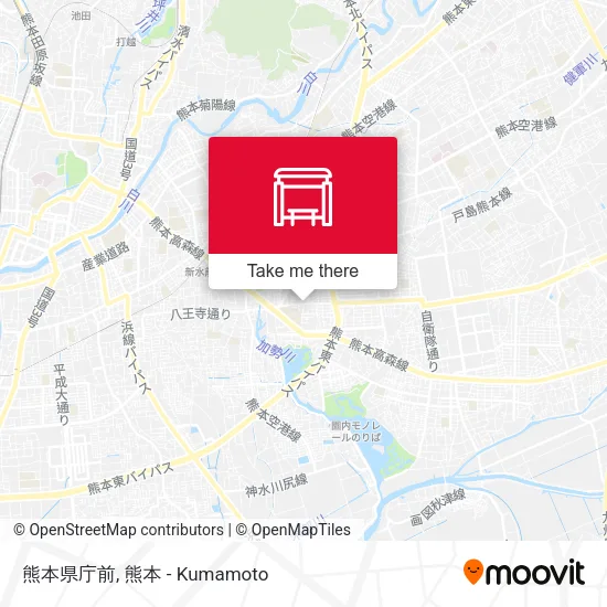 熊本県庁前 map