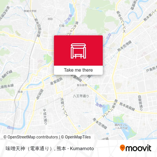 味噌天神（電車通り） map