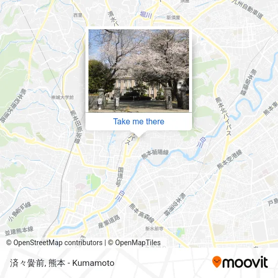 済々黌前 map