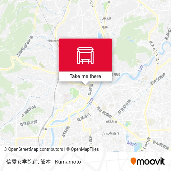 信愛女学院前 map