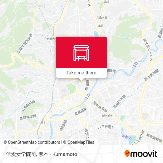 信愛女学院前 map