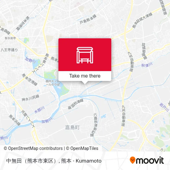 中無田（熊本市東区） map