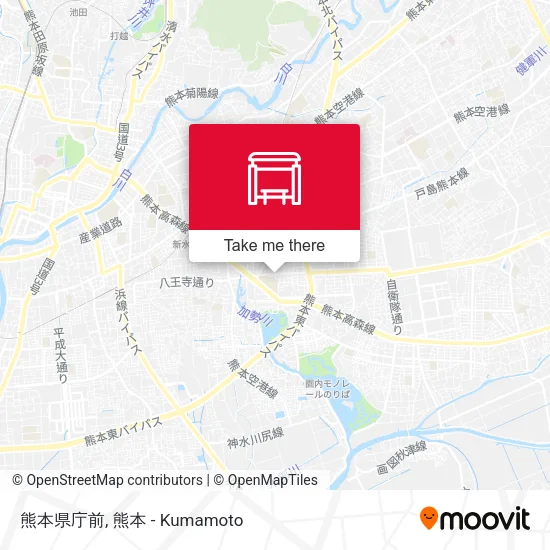 熊本県庁前 map
