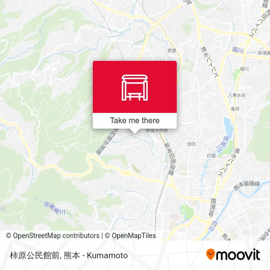 柿原公民館前 map