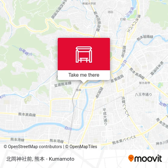 北岡神社前 map