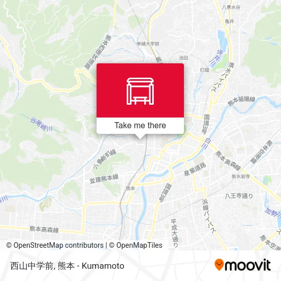 西山中学前 map