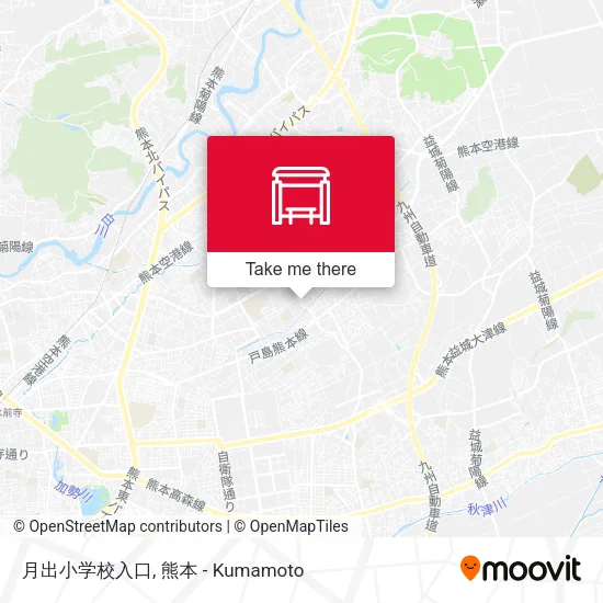 月出小学校入口 map