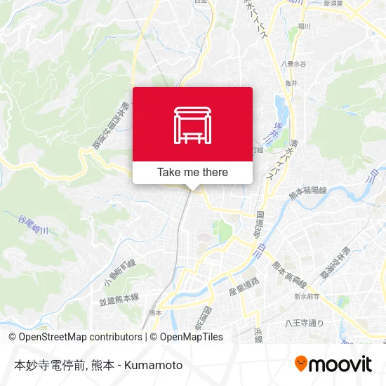 本妙寺電停前 map
