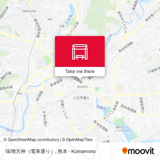 味噌天神（電車通り） map
