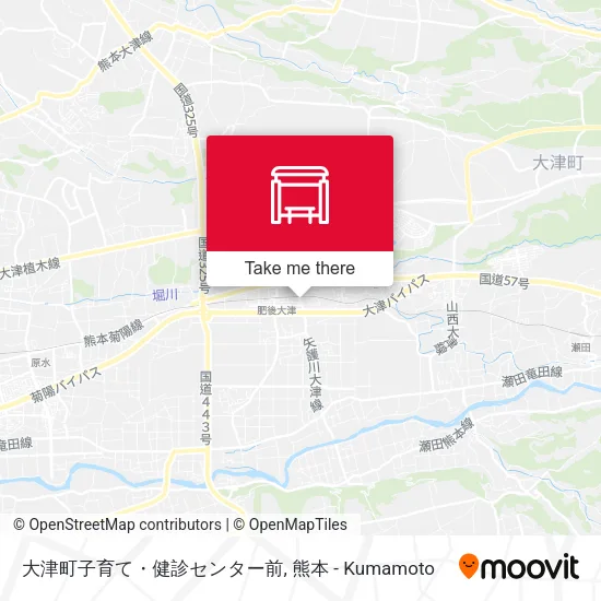 大津町子育て・健診センター前 map